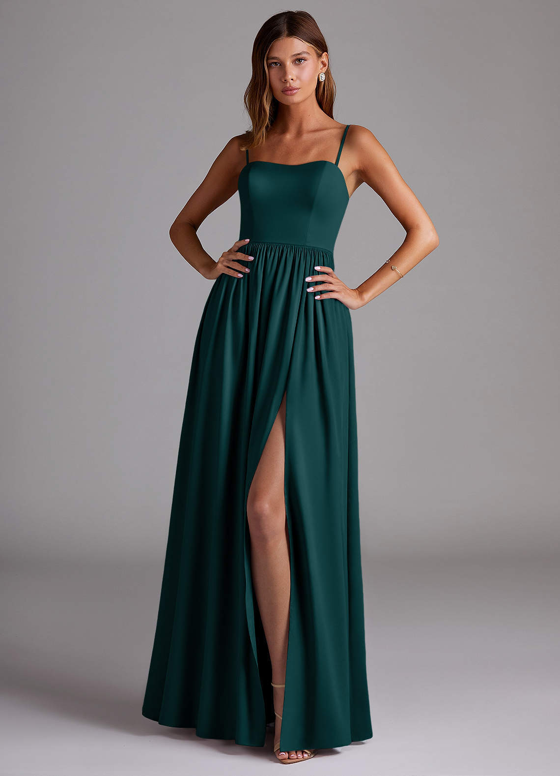 elyessen Calianna Black A-Line Off the Shoulder Stretch Satin Convertible Dress 2