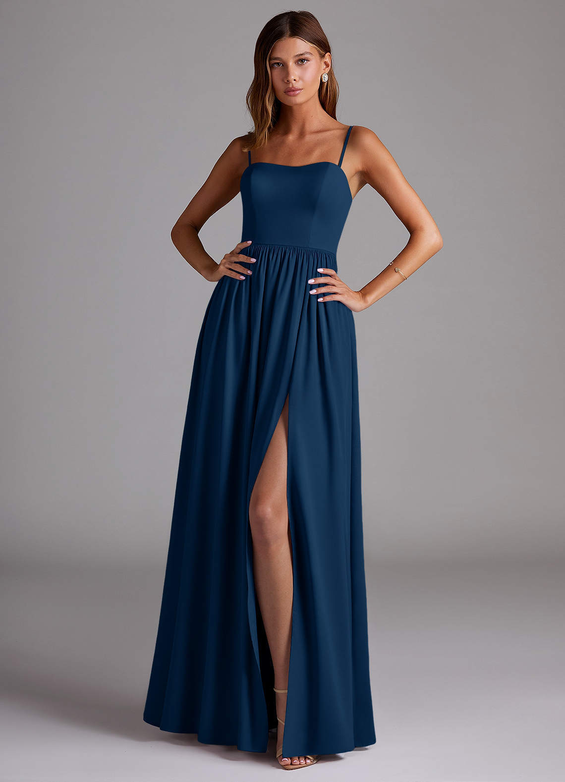 elyessen Calianna Black A-Line Off the Shoulder Stretch Satin Convertible Dress 3