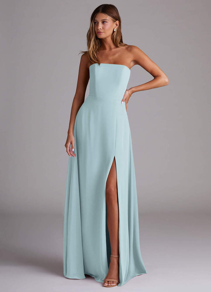 elyessen Wren Black A-Line Side Slit Chiffon Convertible Dress 3