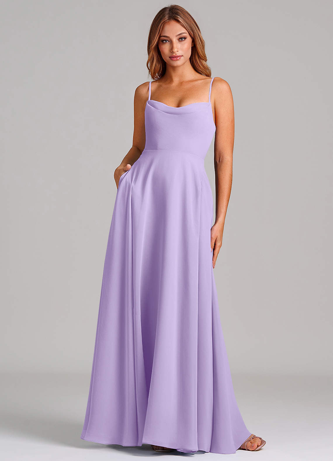elyessen Elle Dusty Sage A-Line Pleated Chiffon Dress 4