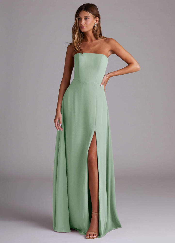 elyessen Wren Black A-Line Side Slit Chiffon Convertible Dress 1