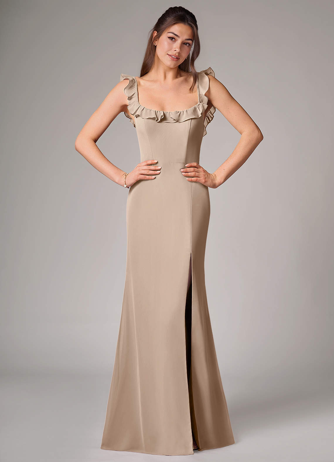 elyessen Callie Sky Blue Mermaid Side Slit Chiffon Convertible Dress 7