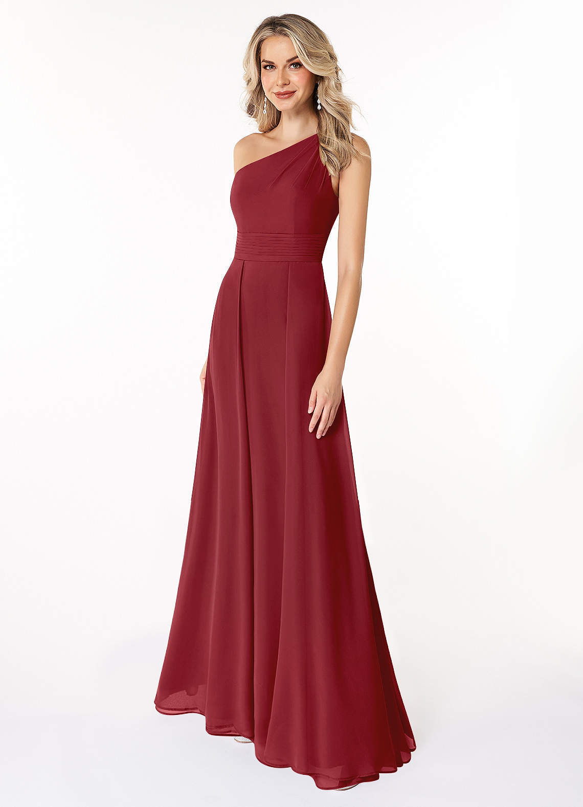 elyessen Dallas Black A-Line One Shoulder Chiffon Dress 6