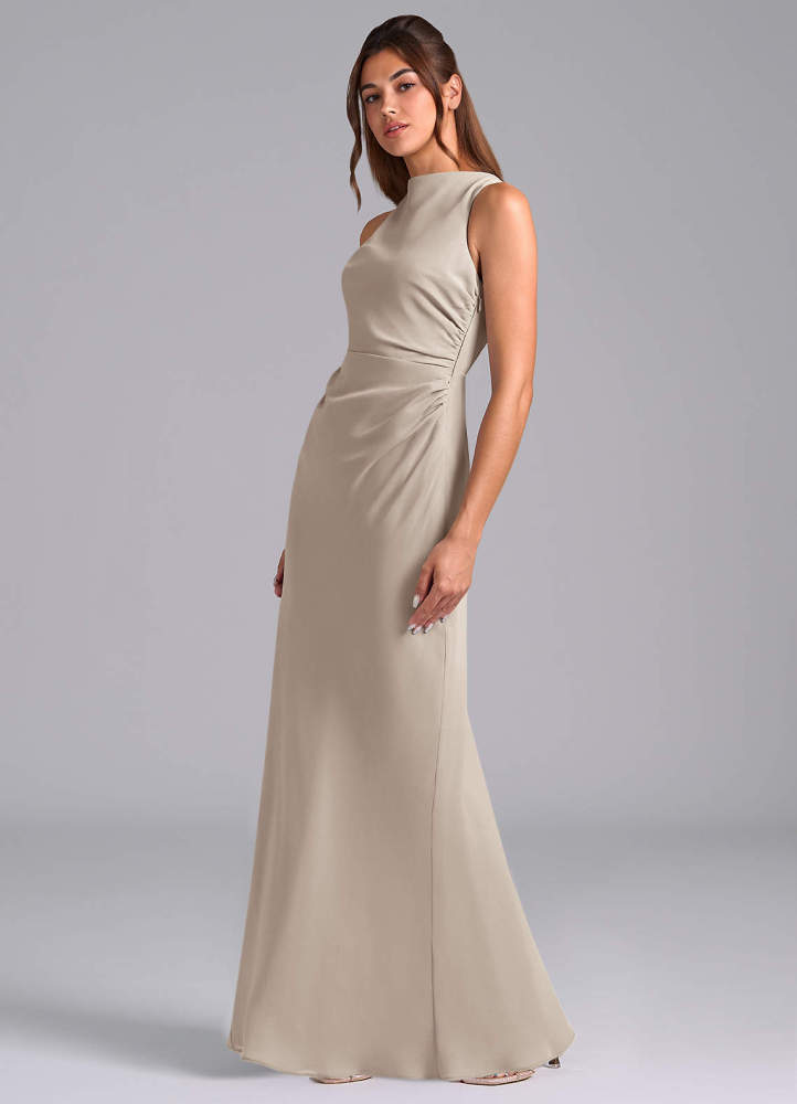 elyessen Evadne Sky Blue Sheath Pleated Chiffon Dress 8