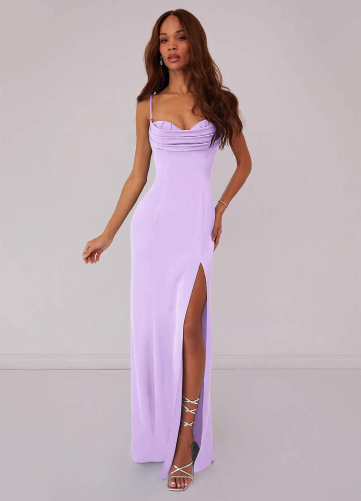 Black Mermaid Corset Stretch Satin Dress black 3