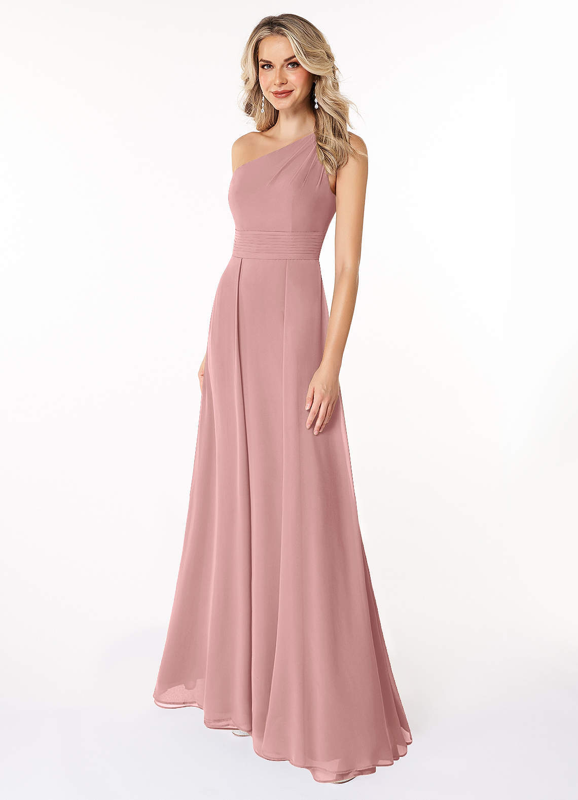 elyessen Dallas Black A-Line One Shoulder Chiffon Dress 4