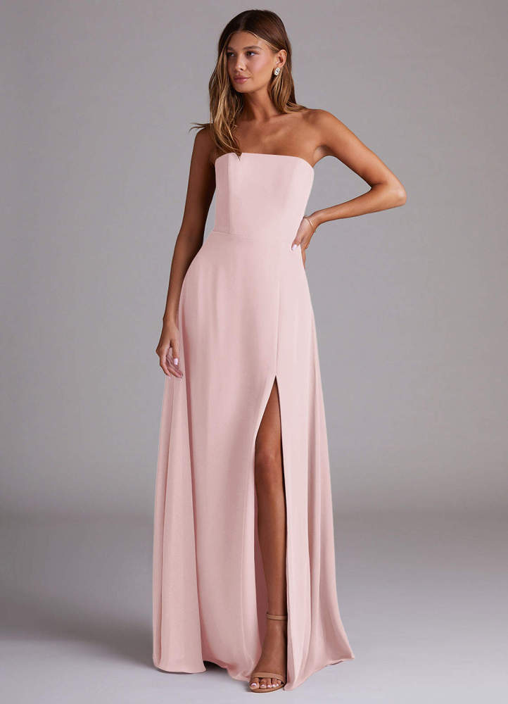 elyessen Wren Black A-Line Side Slit Chiffon Convertible Dress 4