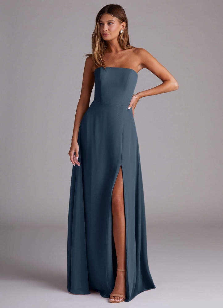 elyessen Wren Black A-Line Side Slit Chiffon Convertible Dress 3