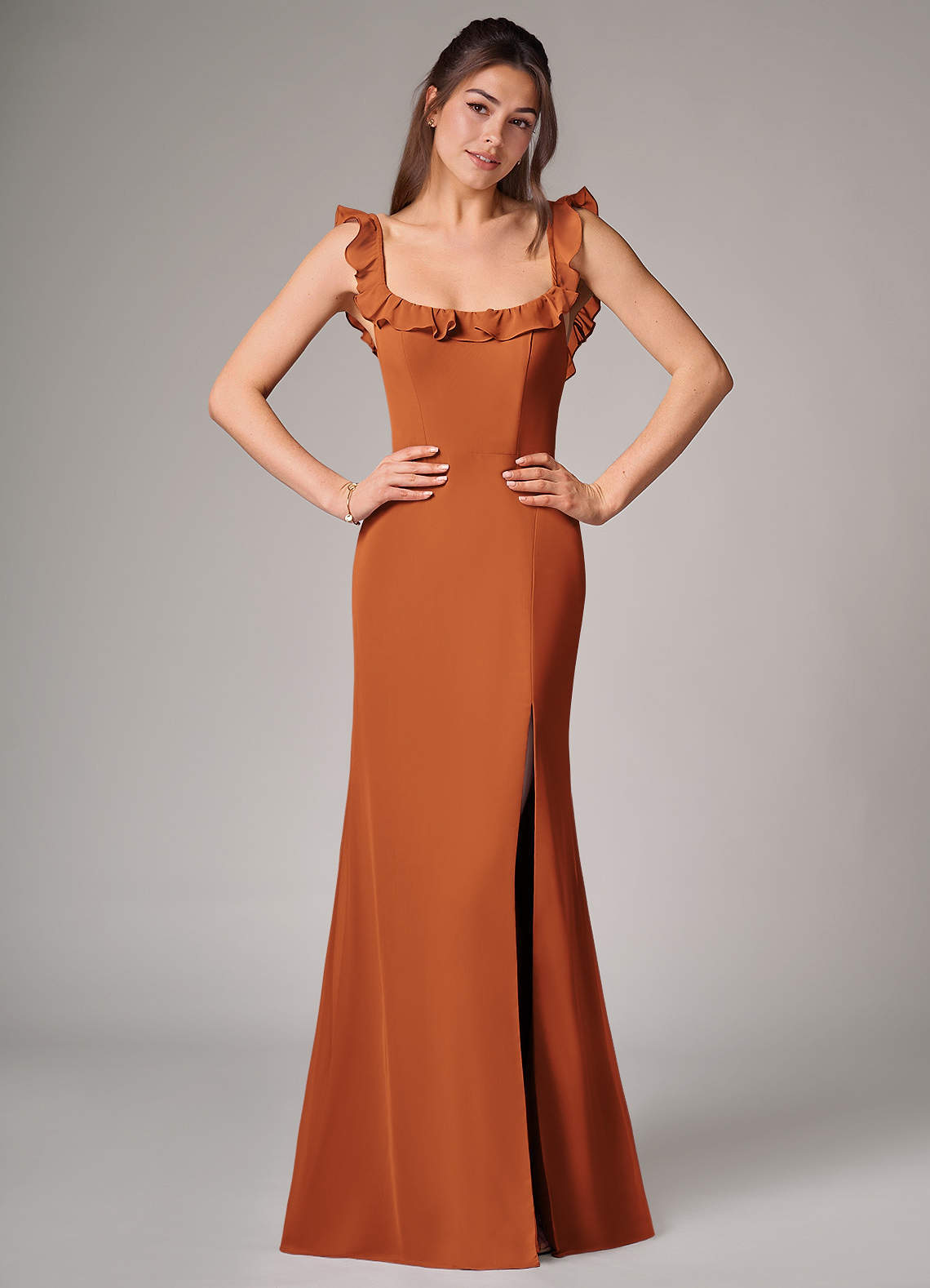 elyessen Callie Sky Blue Mermaid Side Slit Chiffon Convertible Dress 6