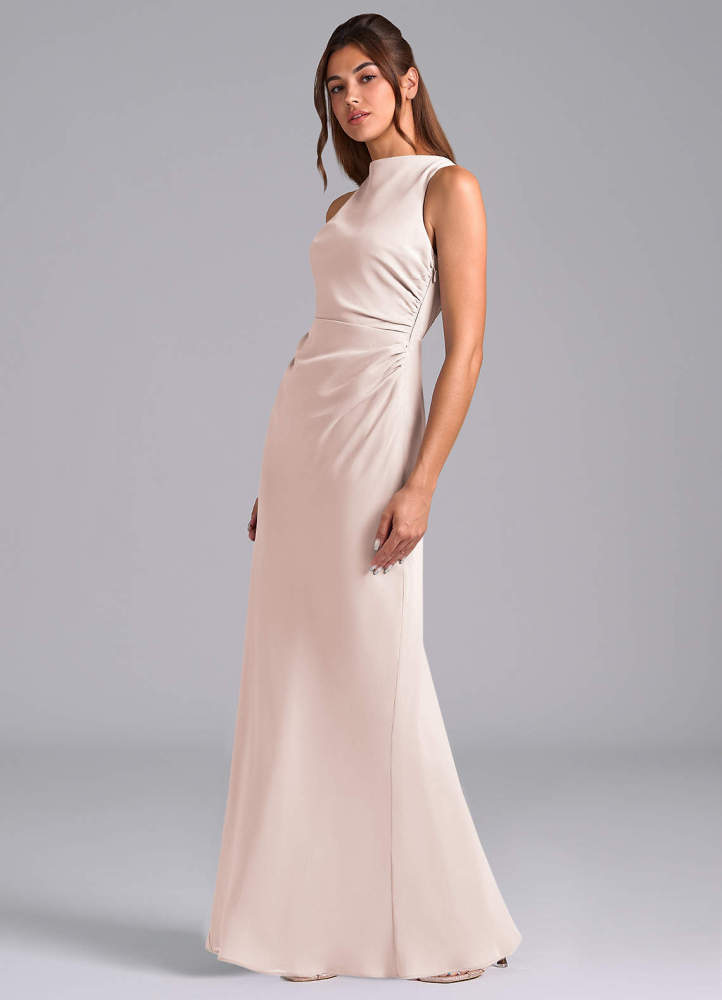 elyessen Evadne Sky Blue Sheath Pleated Chiffon Dress 8