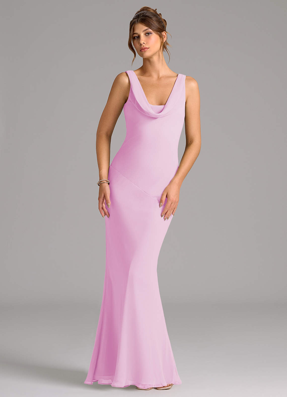 elyessen Rylina Sky Blue Mermaid Pleated Chiffon Dress 4