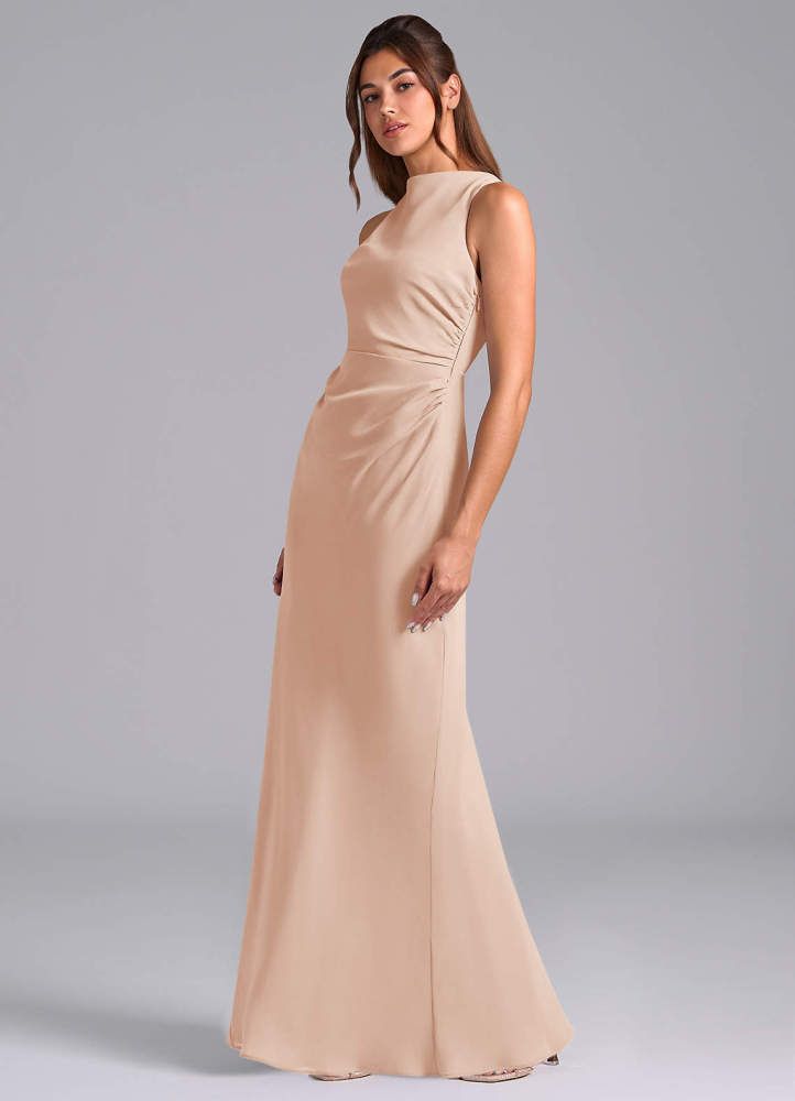 elyessen Evadne Sky Blue Sheath Pleated Chiffon Dress 4