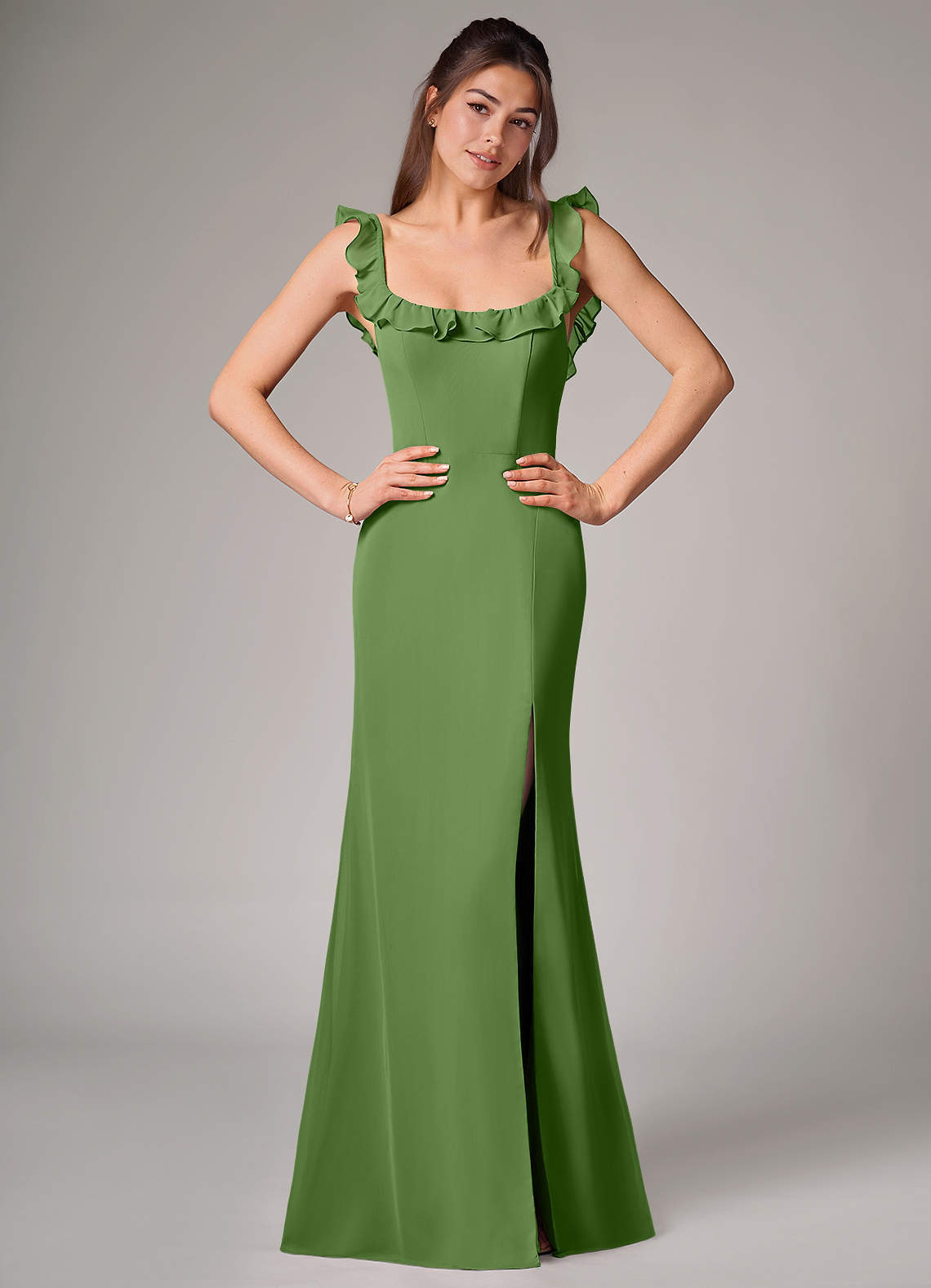 elyessen Callie Sky Blue Mermaid Side Slit Chiffon Convertible Dress 1