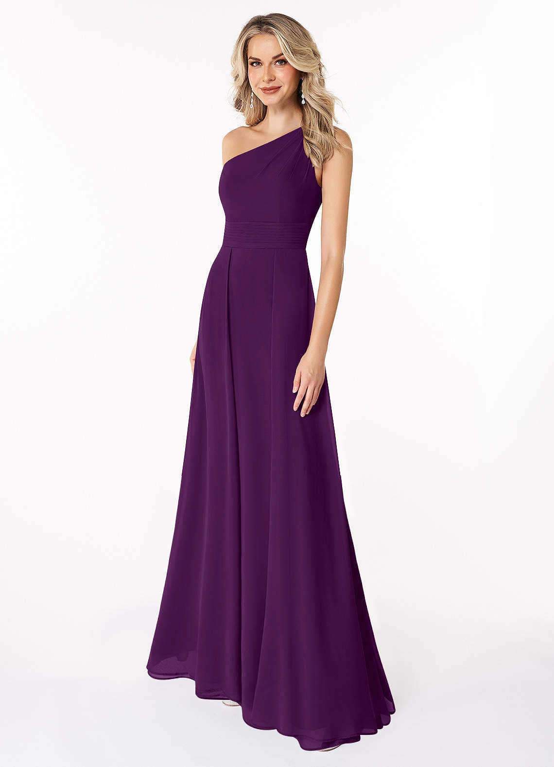 elyessen Dallas Black A-Line One Shoulder Chiffon Dress 5