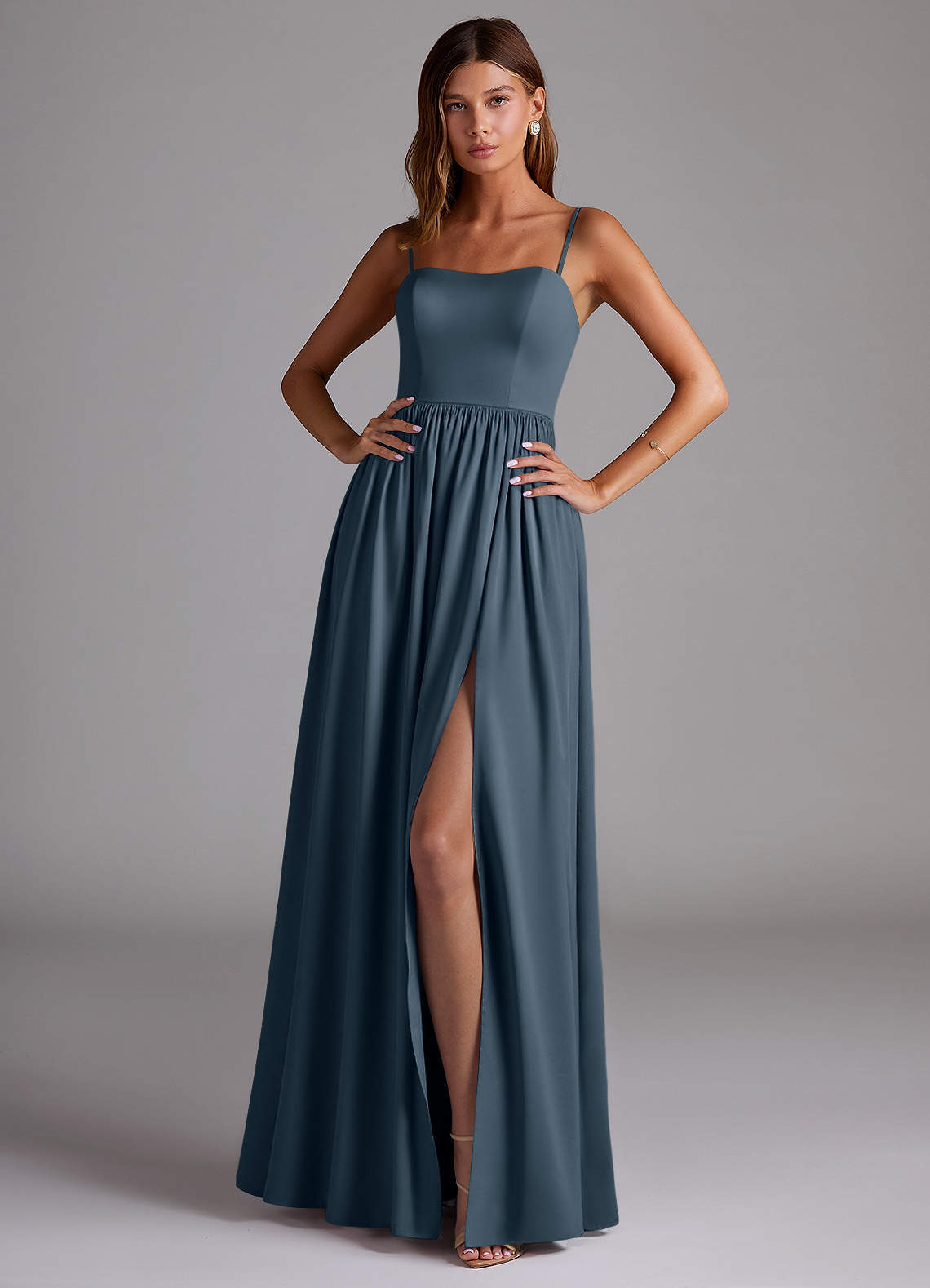 elyessen Calianna Black A-Line Off the Shoulder Stretch Satin Convertible Dress 3