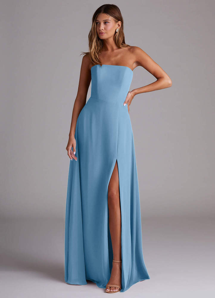 elyessen Wren Black A-Line Side Slit Chiffon Convertible Dress 3