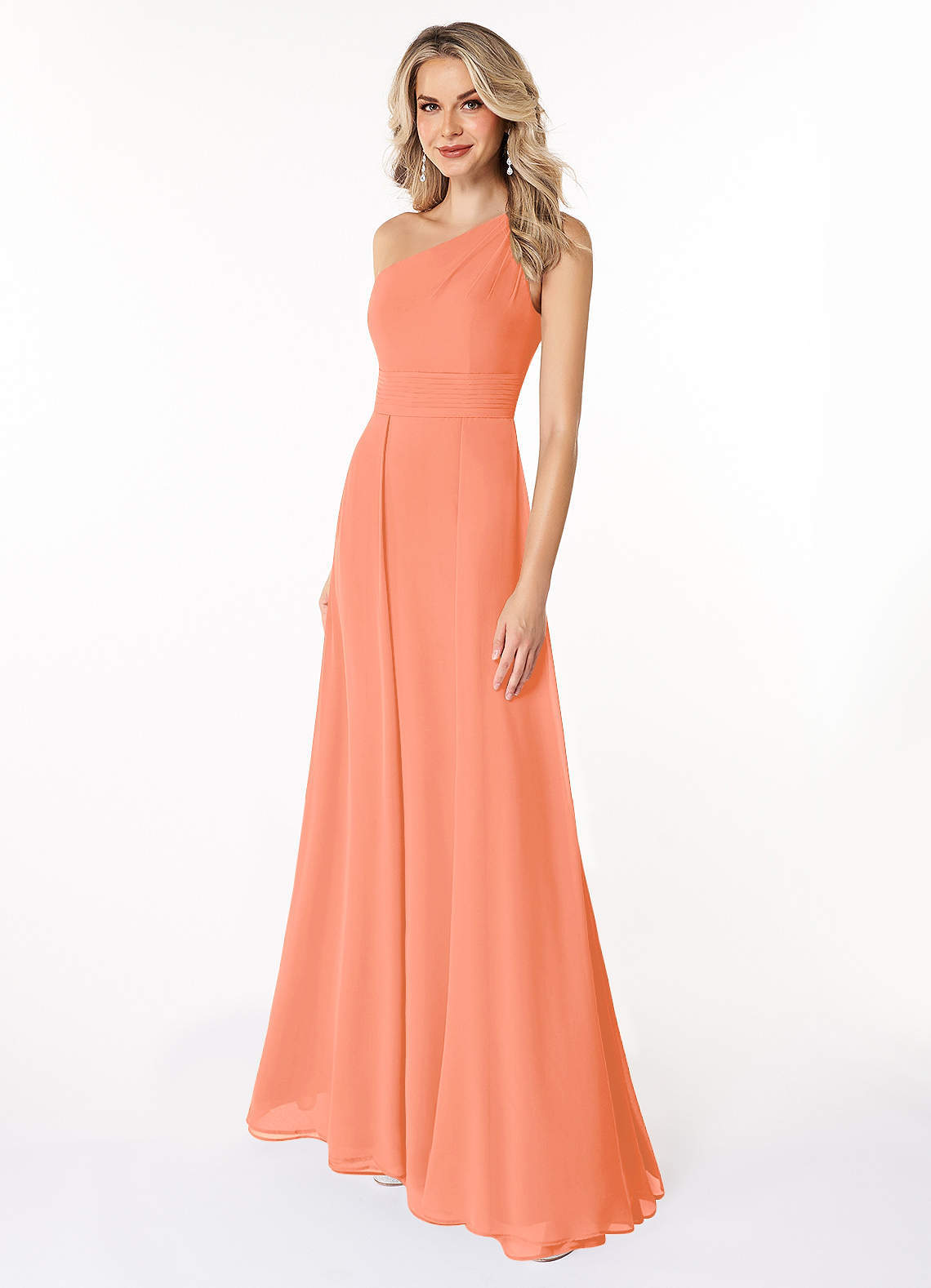 elyessen Dallas Black A-Line One Shoulder Chiffon Dress 8