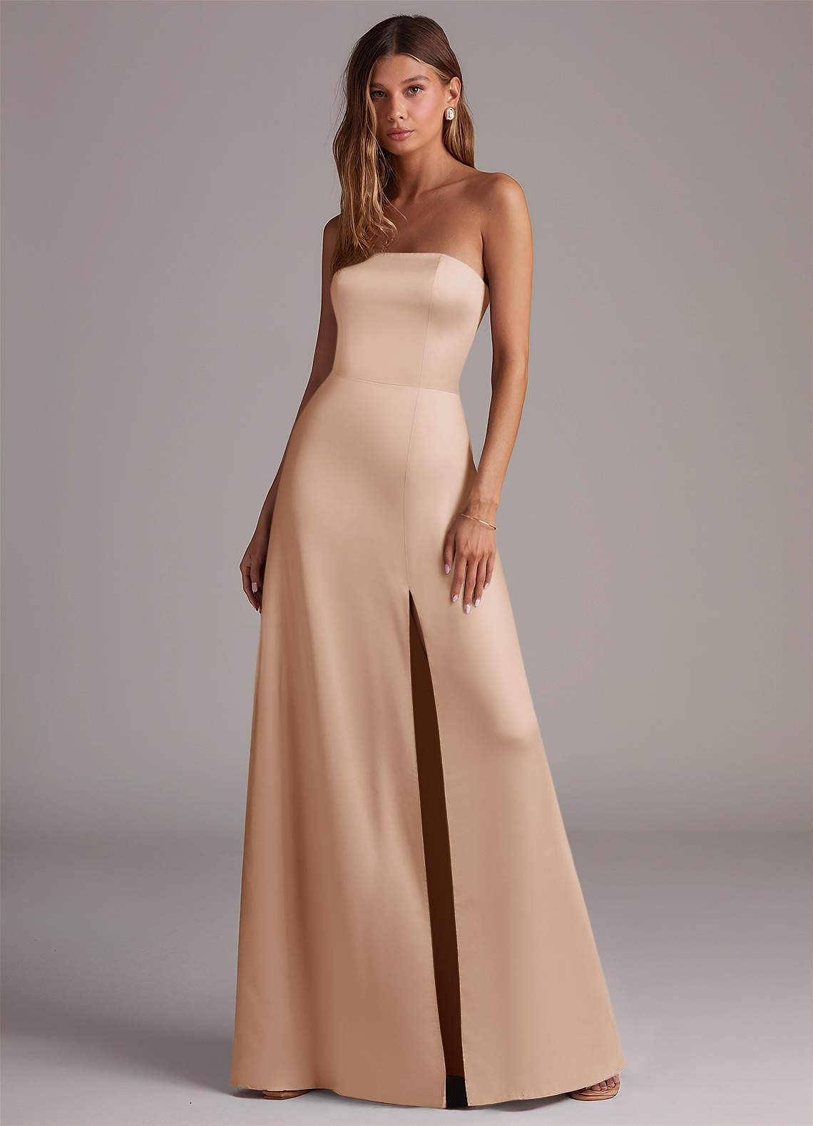 elyessen Wren Black A-Line Strapless Stretch Satin Convertible Dress 4