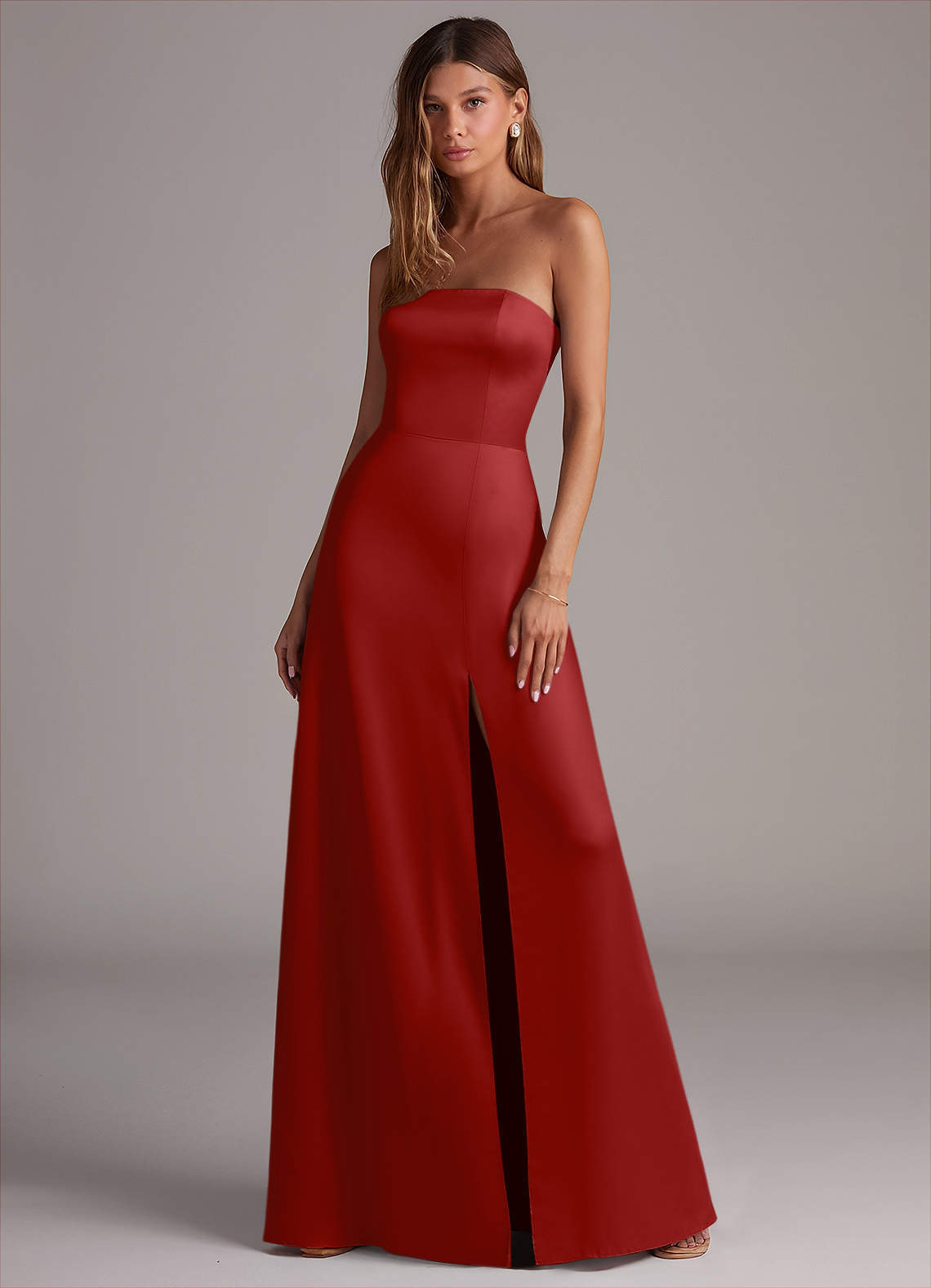 elyessen Wren Black A-Line Strapless Stretch Satin Convertible Dress 6