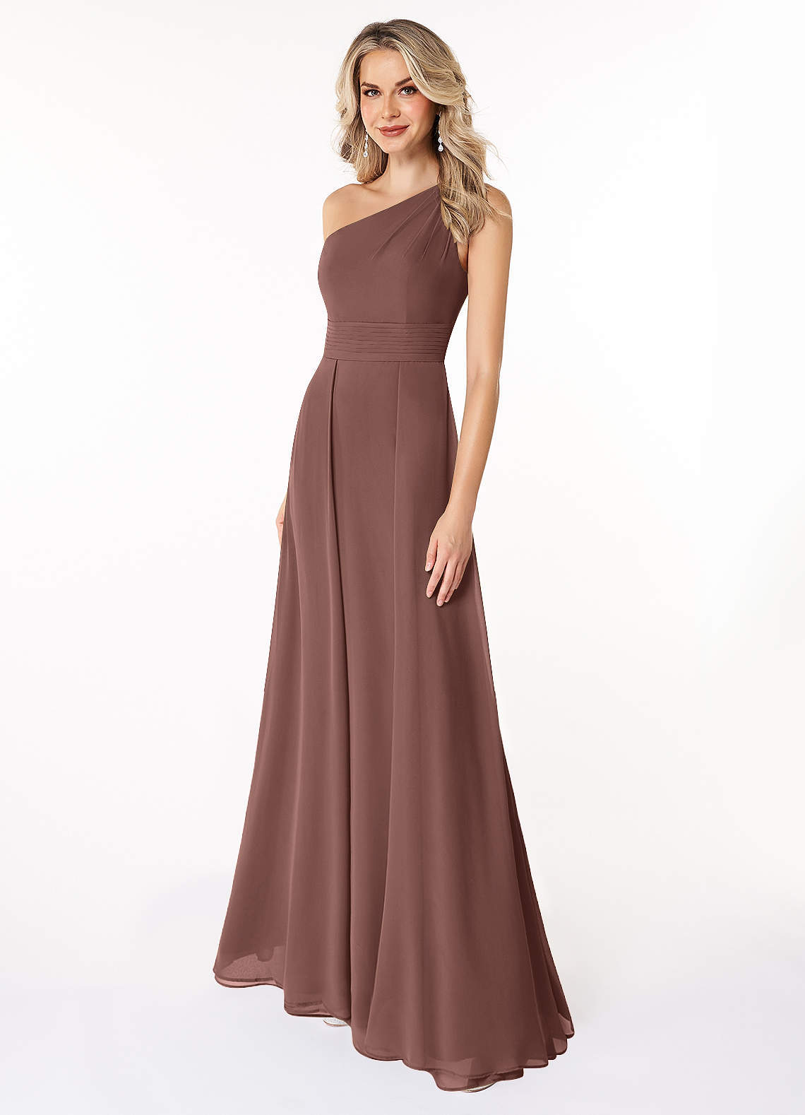 elyessen Dallas Black A-Line One Shoulder Chiffon Dress 7