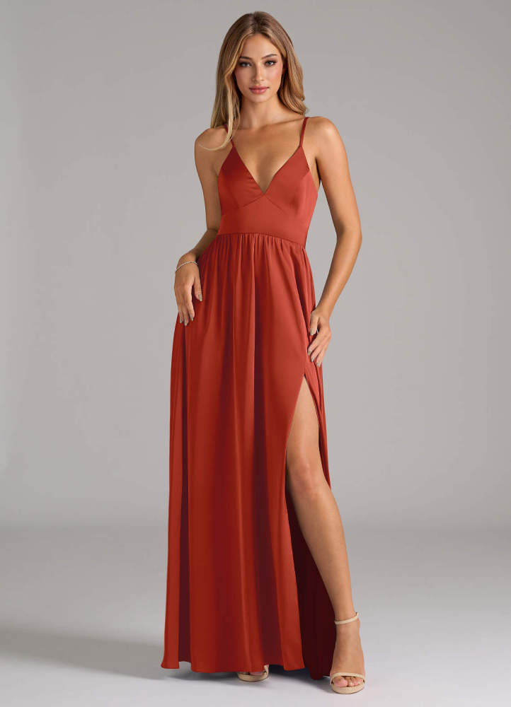 elyessen Aaida Dusty Sage A-Line Corset Stretch Satin Dress 5