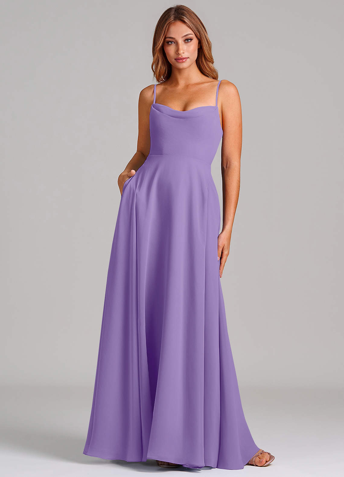 elyessen Elle Dusty Sage A-Line Pleated Chiffon Dress 4