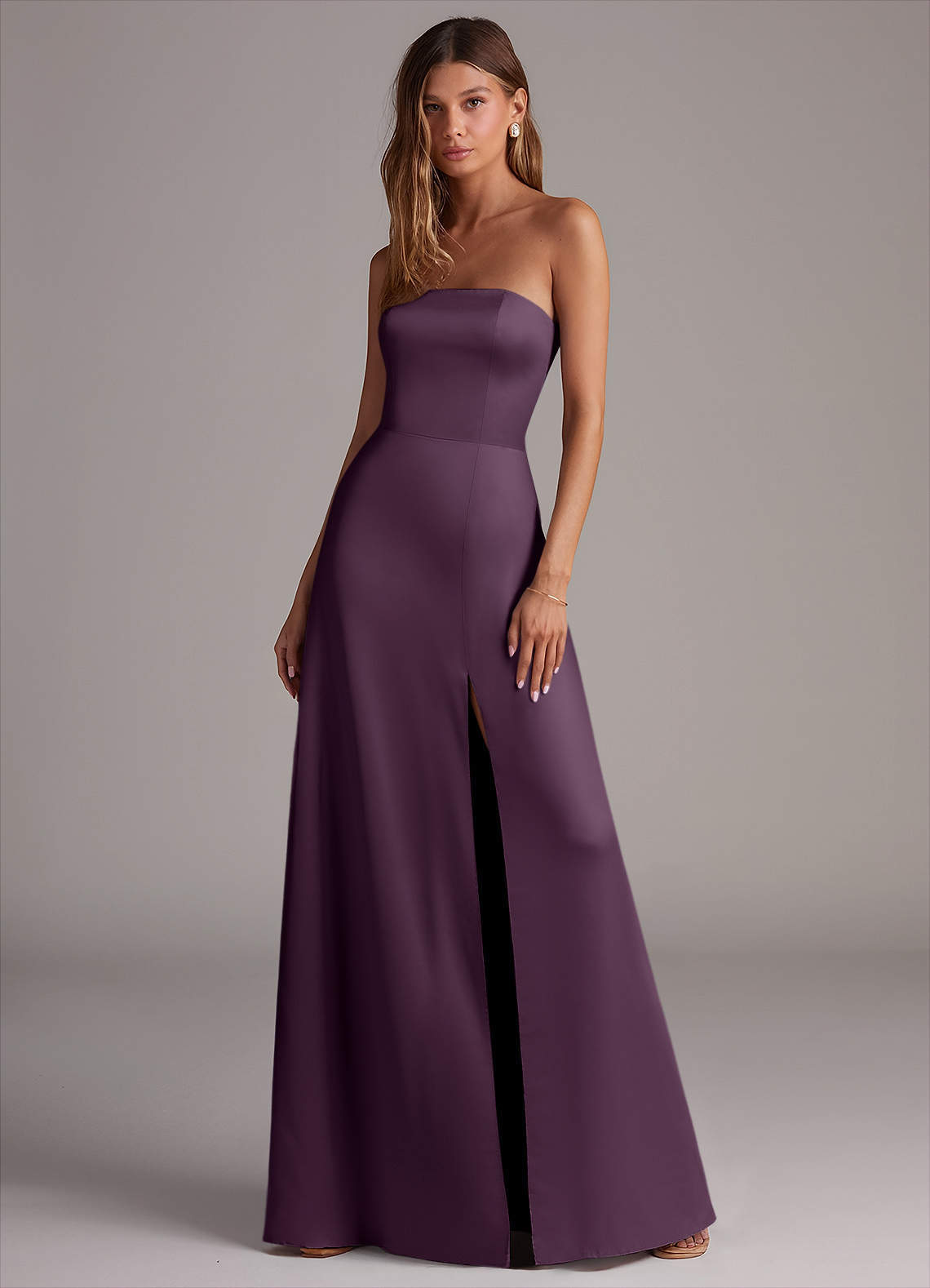 elyessen Wren Black A-Line Strapless Stretch Satin Convertible Dress 5