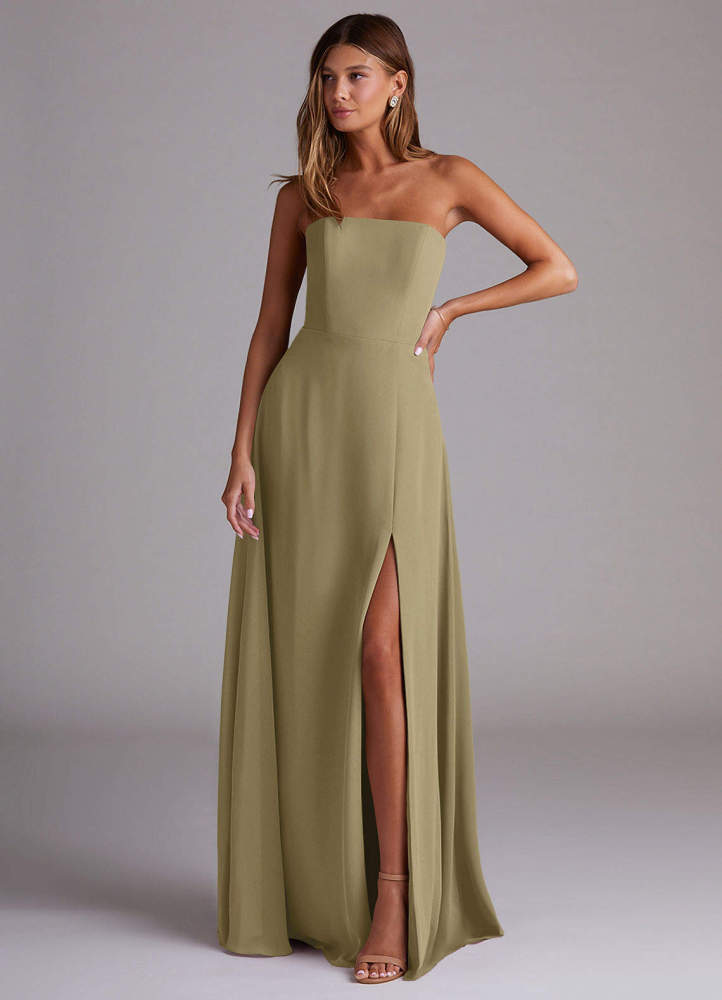elyessen Wren Black A-Line Side Slit Chiffon Convertible Dress 1