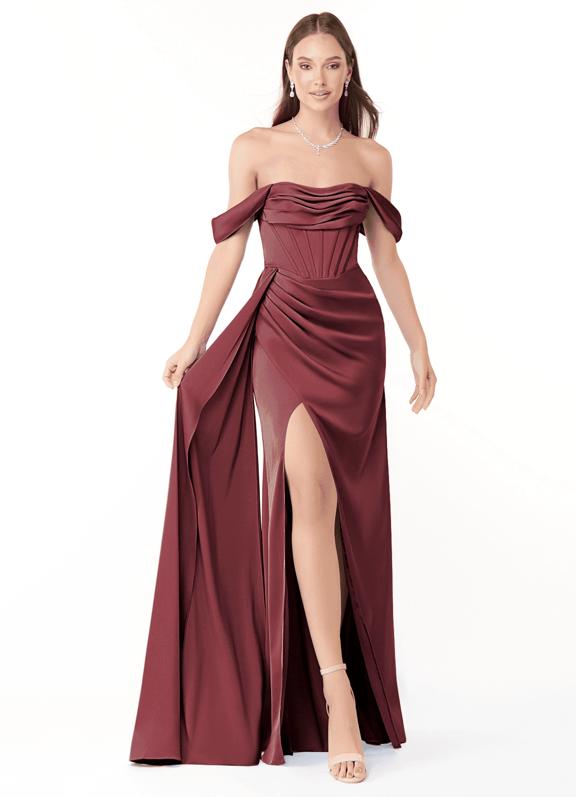 elyessen Amyra Black Mermaid Off the Shoulder Stretch Satin Convertible Dress 6
