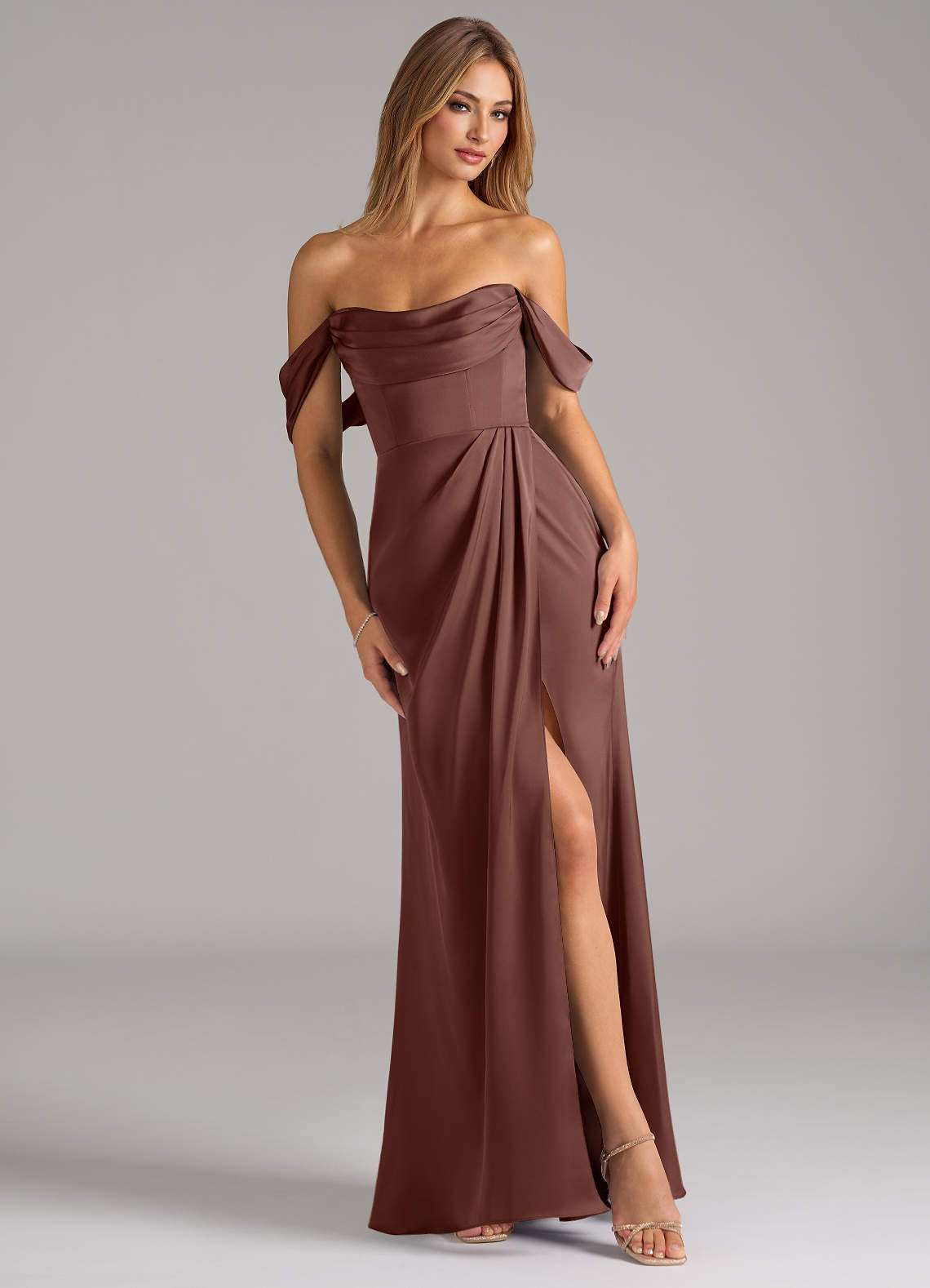 elyessen Johana Black Mermaid Off the Shoulder Stretch Satin Convertible Dress 8