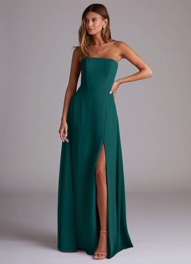 elyessen Wren Black A-Line Side Slit Chiffon Convertible Dress 2