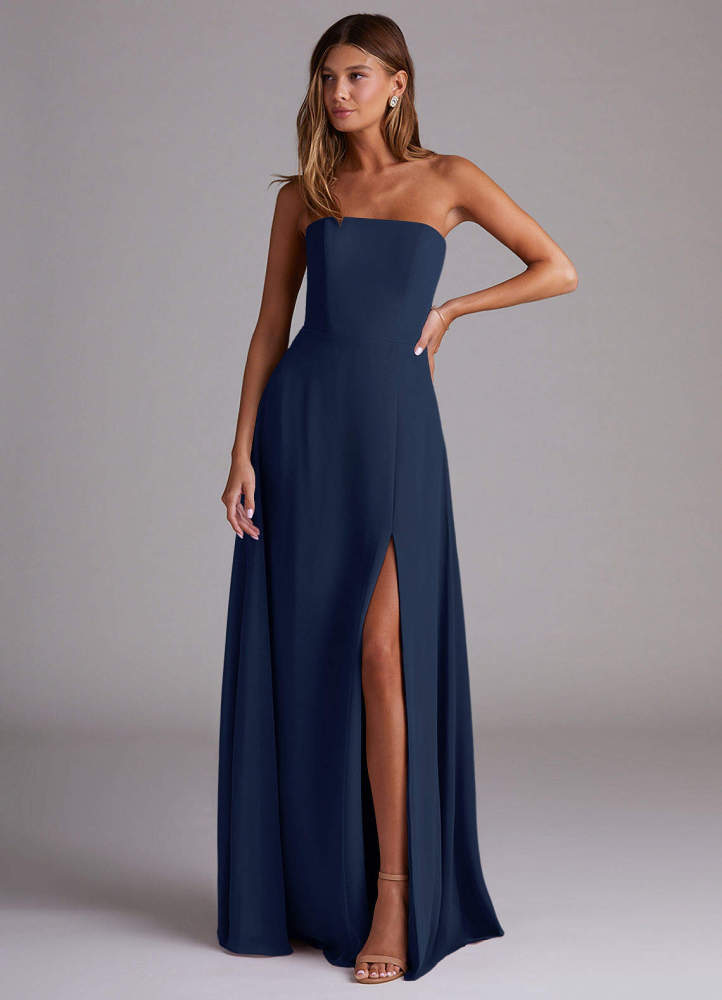 elyessen Wren Black A-Line Side Slit Chiffon Convertible Dress 3