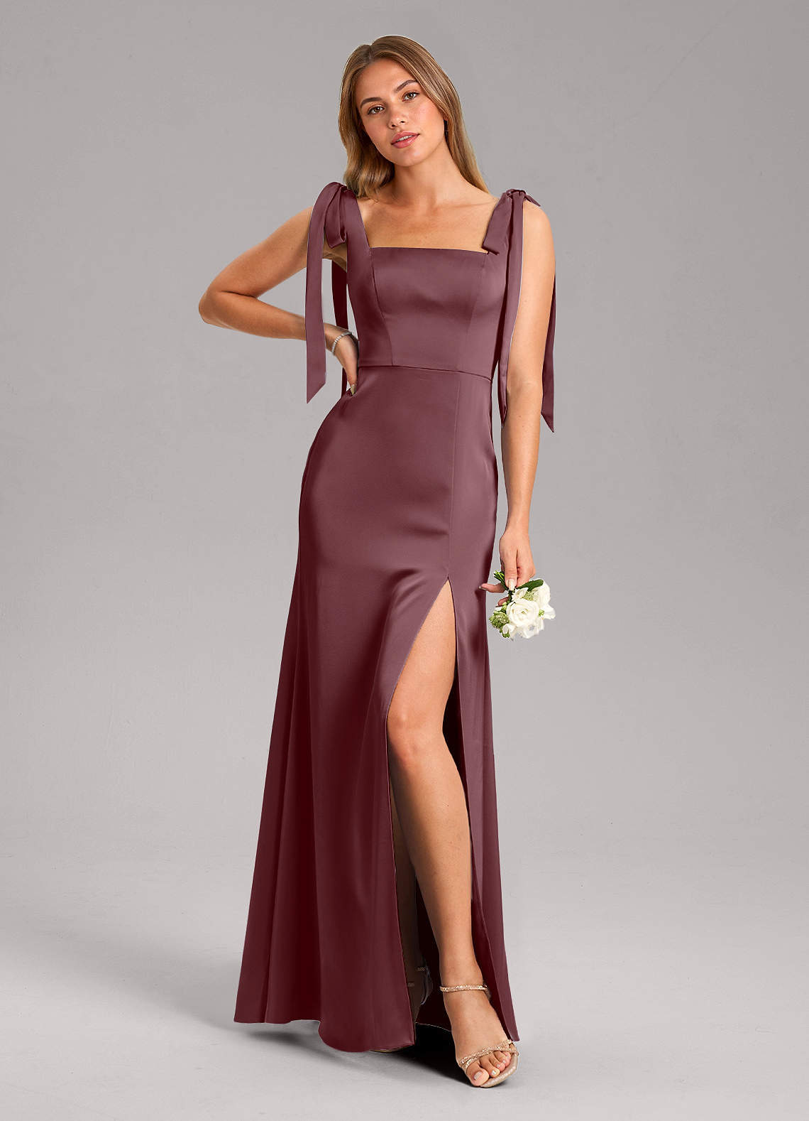 elyessen Frostine Black A-Line Bow Stretch Satin Dress 5
