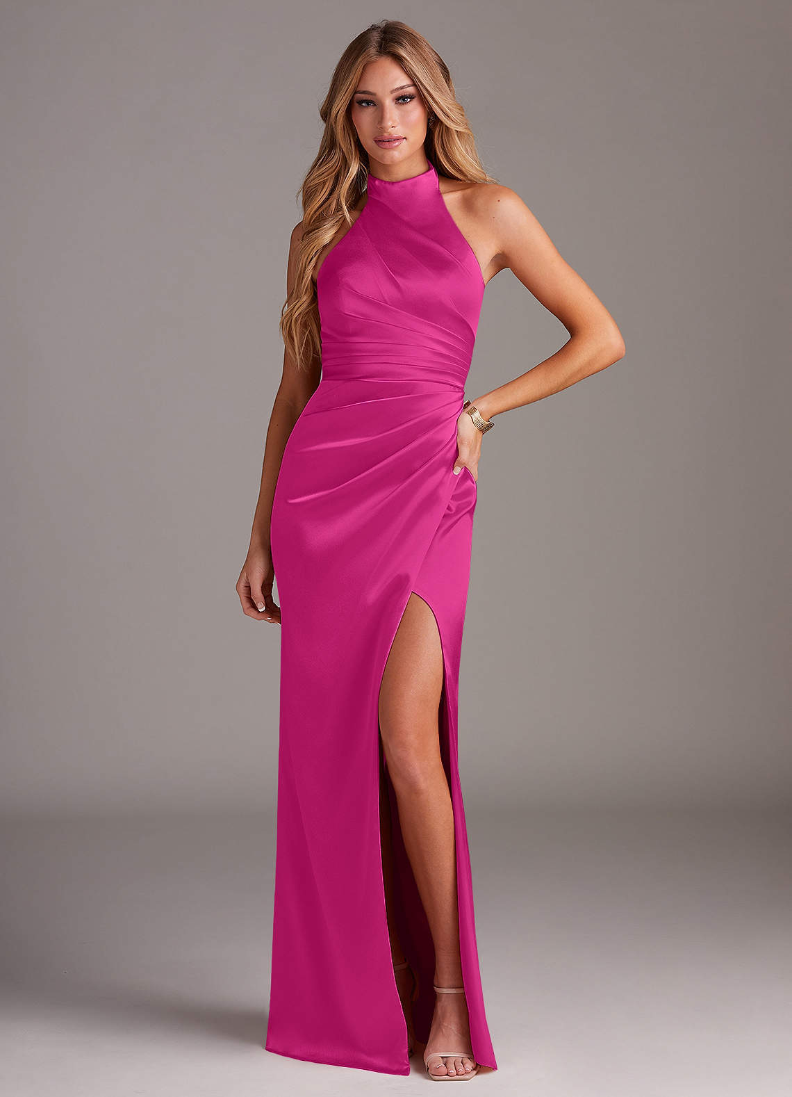 elyessen Jemma Black Sheath Pleated Stretch Satin Dress 4
