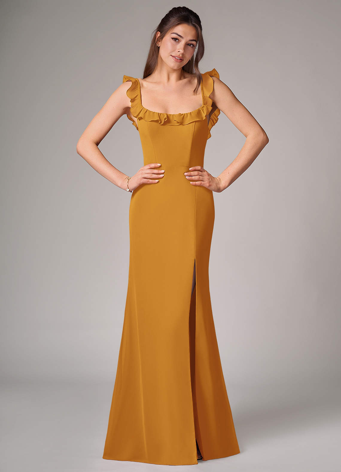 elyessen Callie Sky Blue Mermaid Side Slit Chiffon Convertible Dress 7