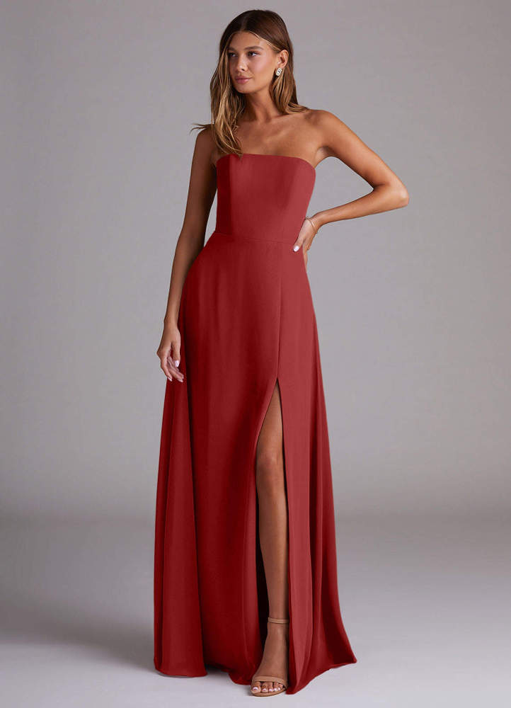 elyessen Wren Black A-Line Side Slit Chiffon Convertible Dress 6