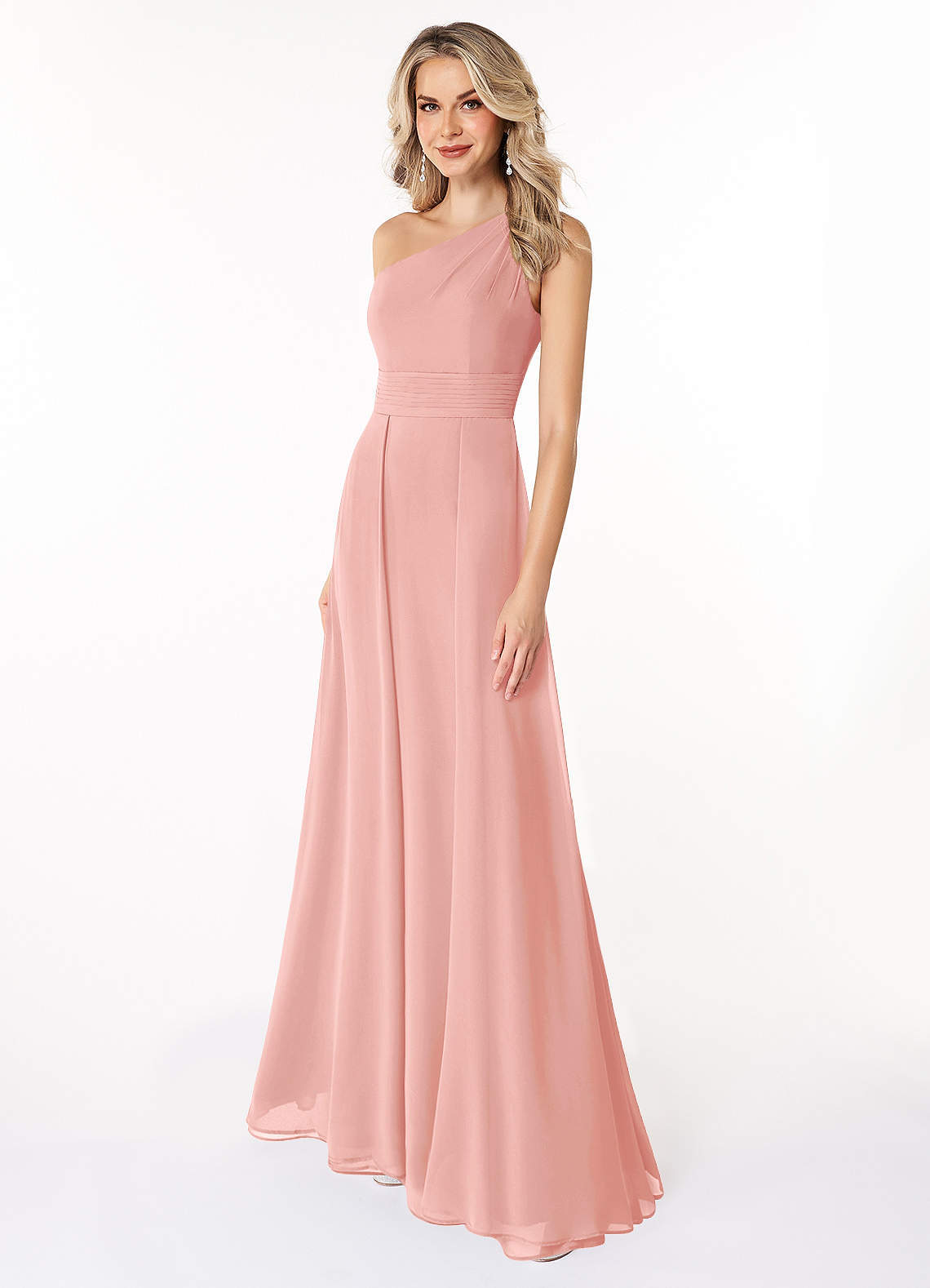 elyessen Dallas Black A-Line One Shoulder Chiffon Dress 4