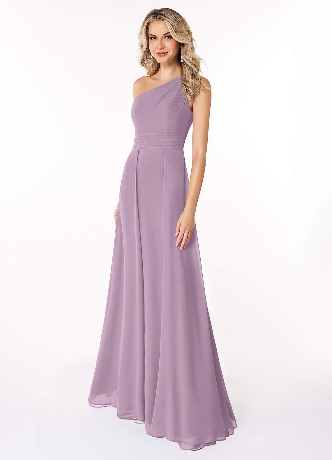 elyessen Dallas Black A-Line One Shoulder Chiffon Dress 4