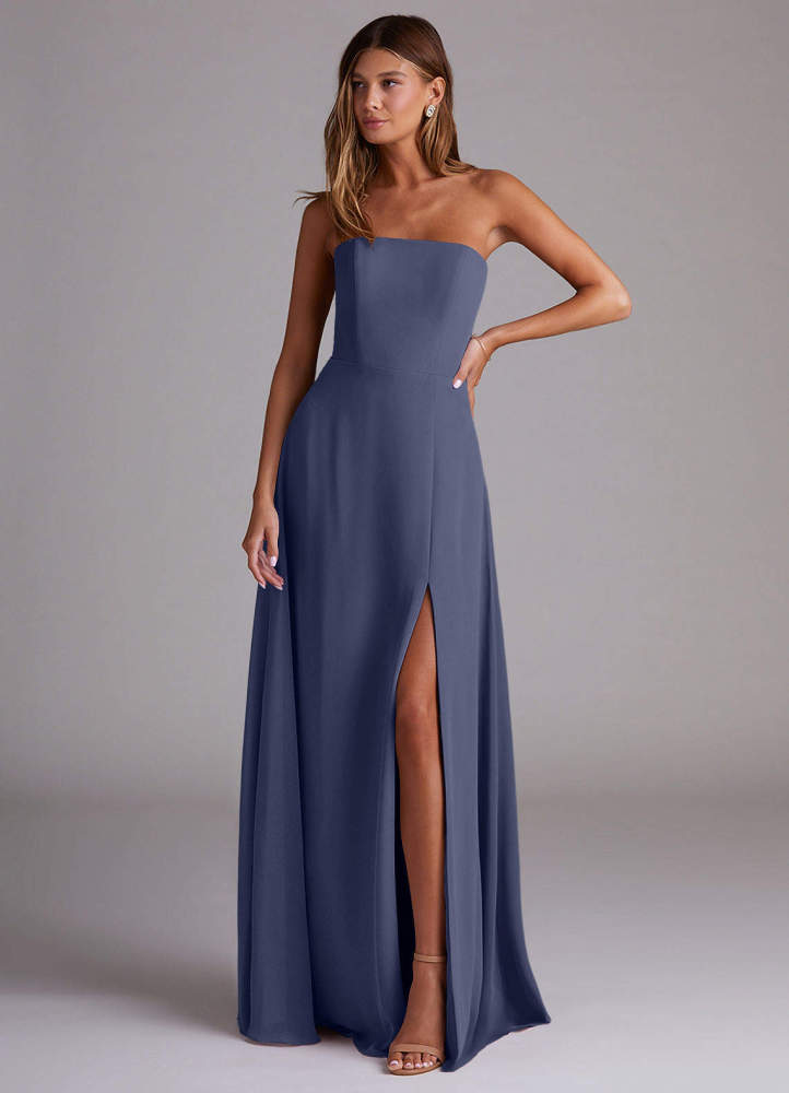 elyessen Wren Black A-Line Side Slit Chiffon Convertible Dress 3
