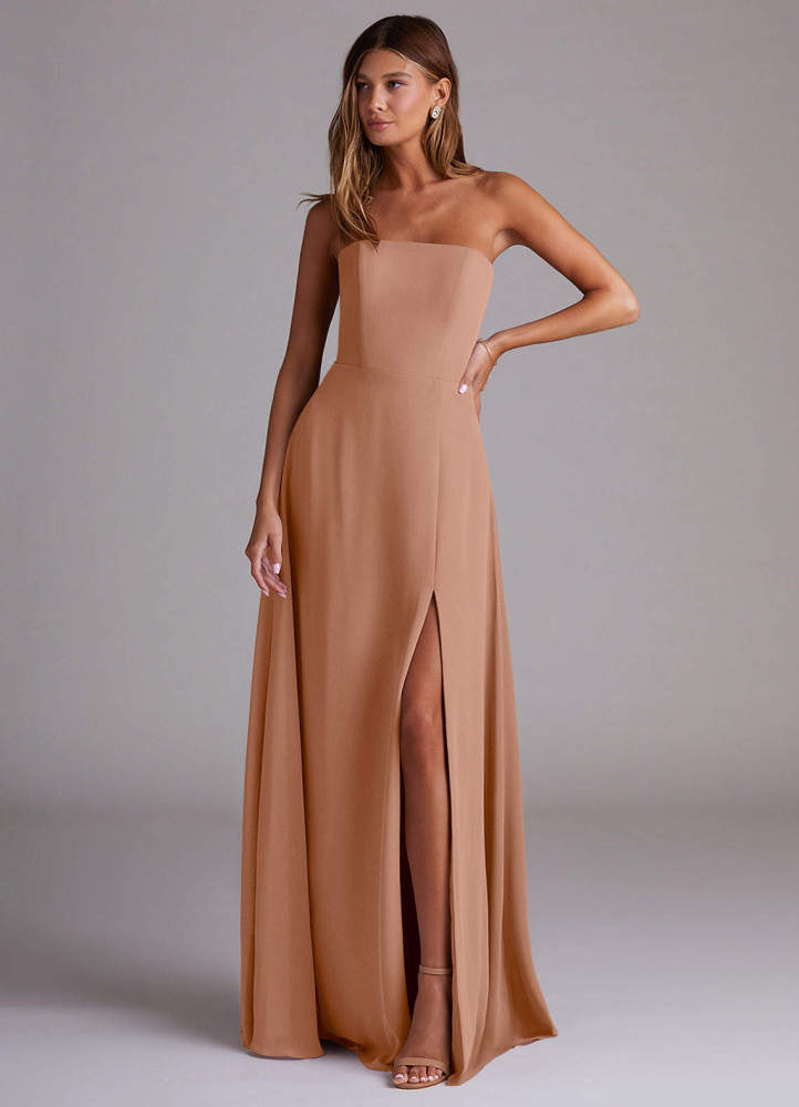 elyessen Wren Black A-Line Side Slit Chiffon Convertible Dress 8