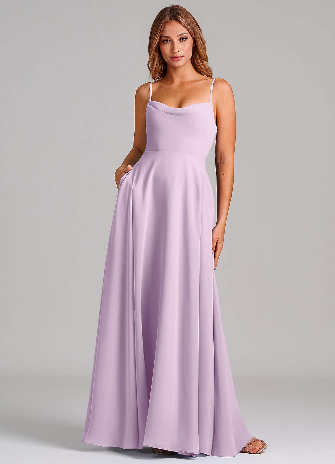 elyessen Elle Dusty Sage A-Line Pleated Chiffon Dress 4