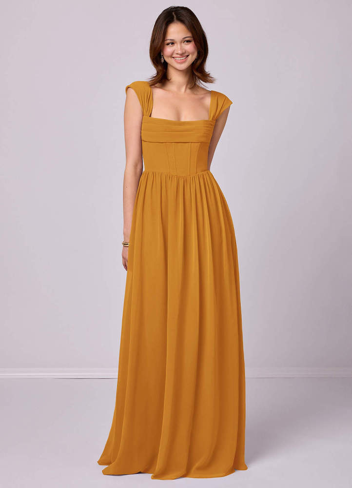Sky Blue A-Line Corset Chiffon Dress Sky Blue 5