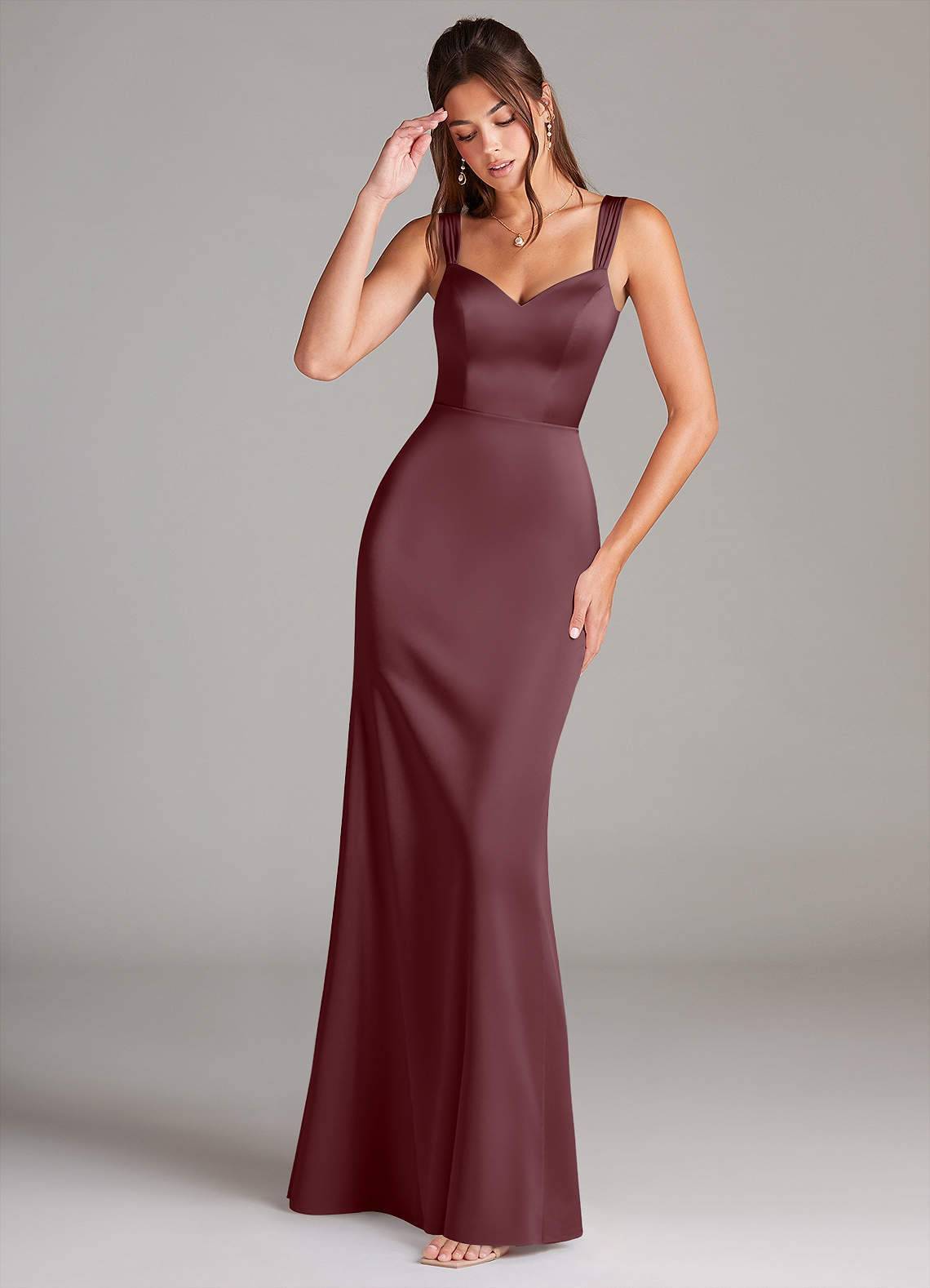 elyessen Denice Black Sheath Pleated Stretch Satin Dress 5