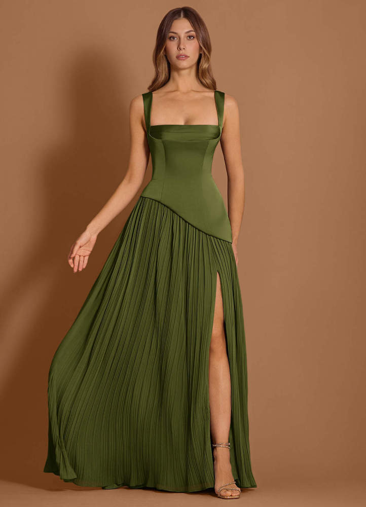 Stephanie Olive Maxi Dress
