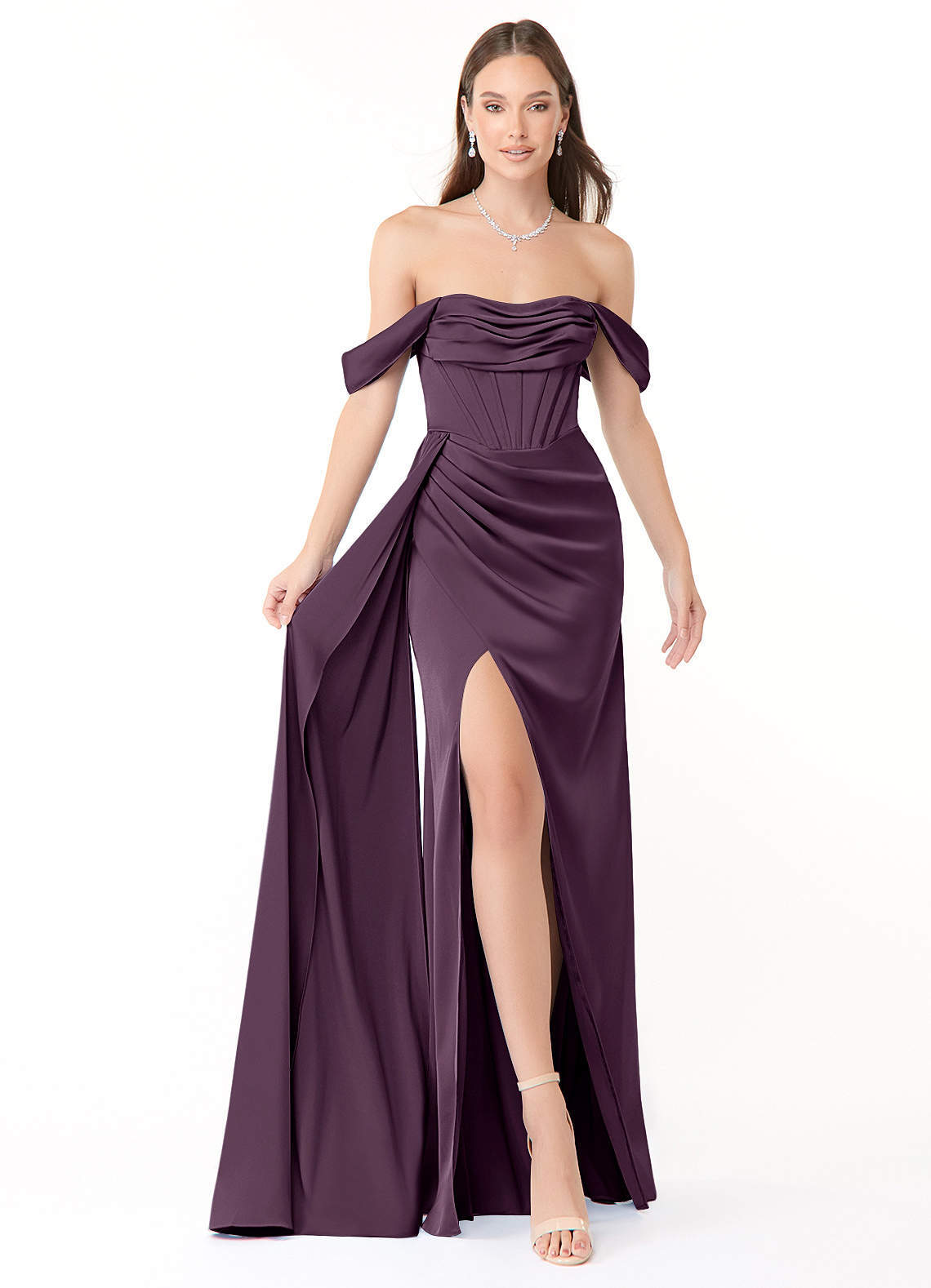 elyessen Amyra Black Mermaid Off the Shoulder Stretch Satin Convertible Dress 5