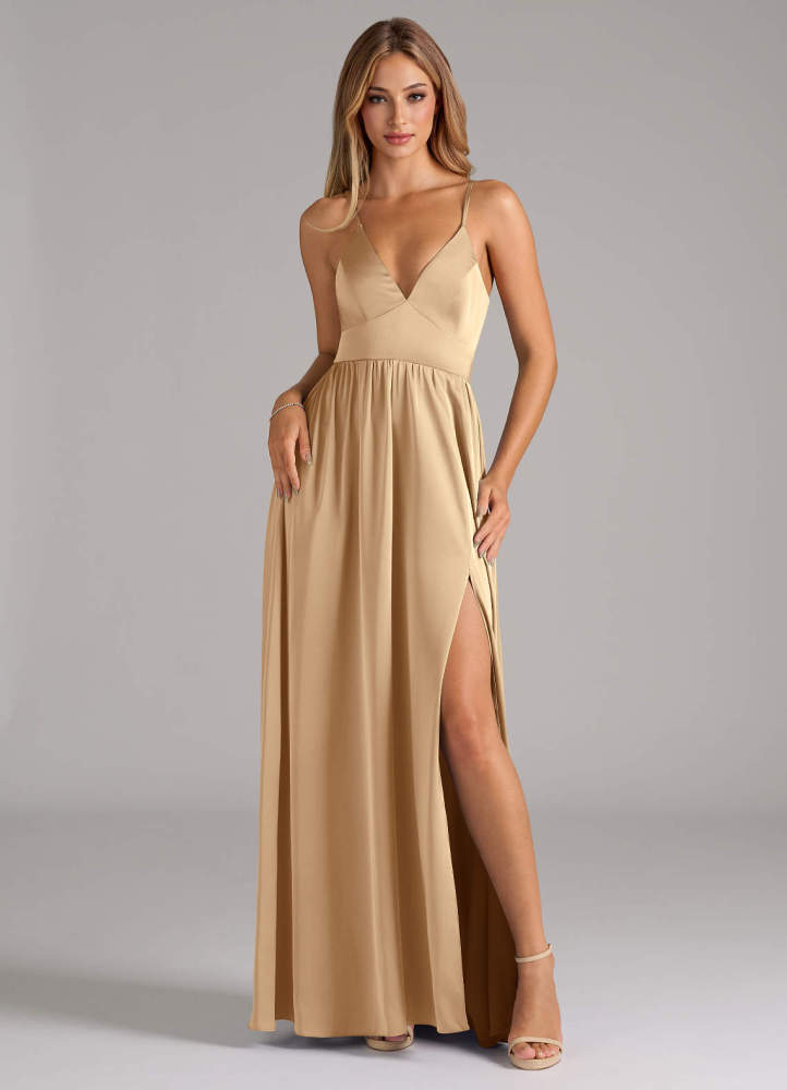 elyessen Aaida Dusty Sage A-Line Corset Stretch Satin Dress 7