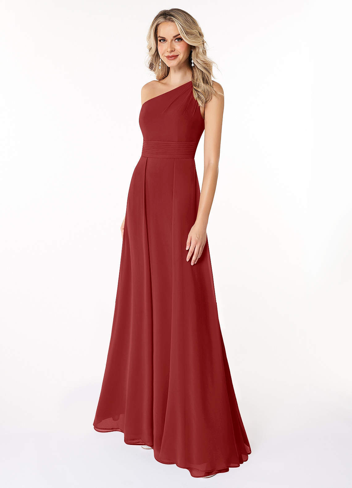 elyessen Dallas Black A-Line One Shoulder Chiffon Dress 5