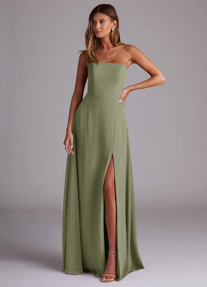elyessen Wren Black A-Line Side Slit Chiffon Convertible Dress 1