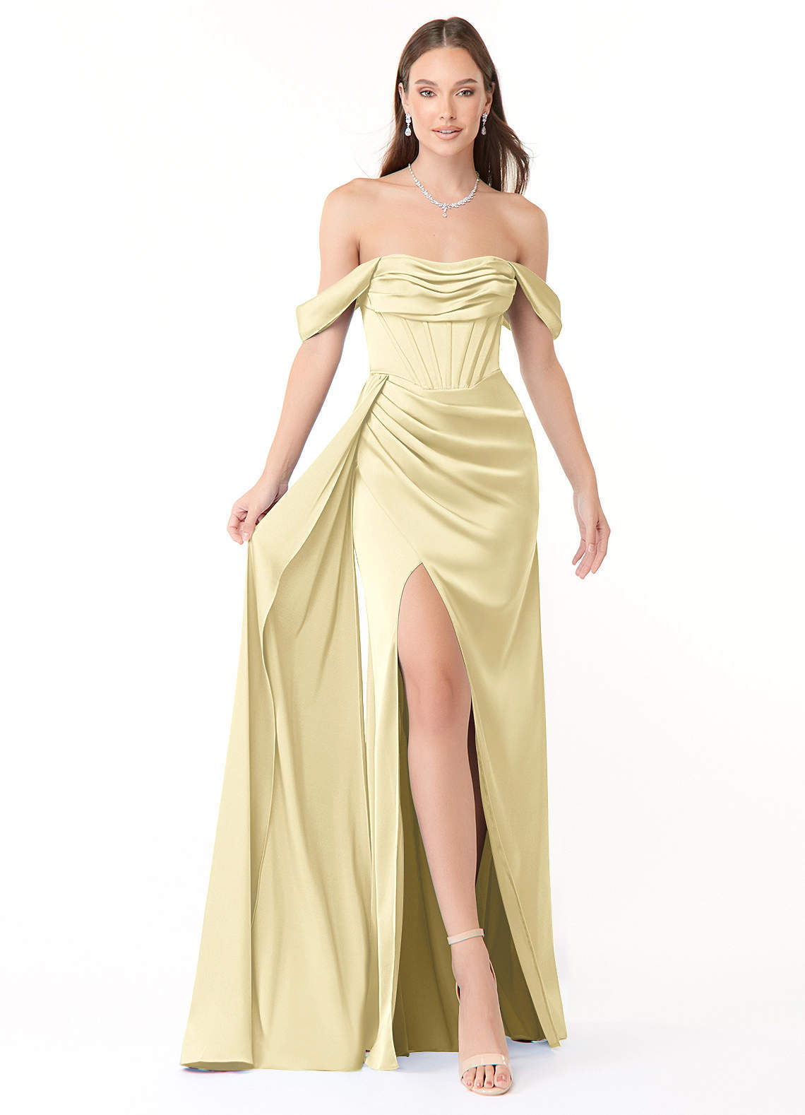 elyessen Amyra Black Mermaid Off the Shoulder Stretch Satin Convertible Dress 7