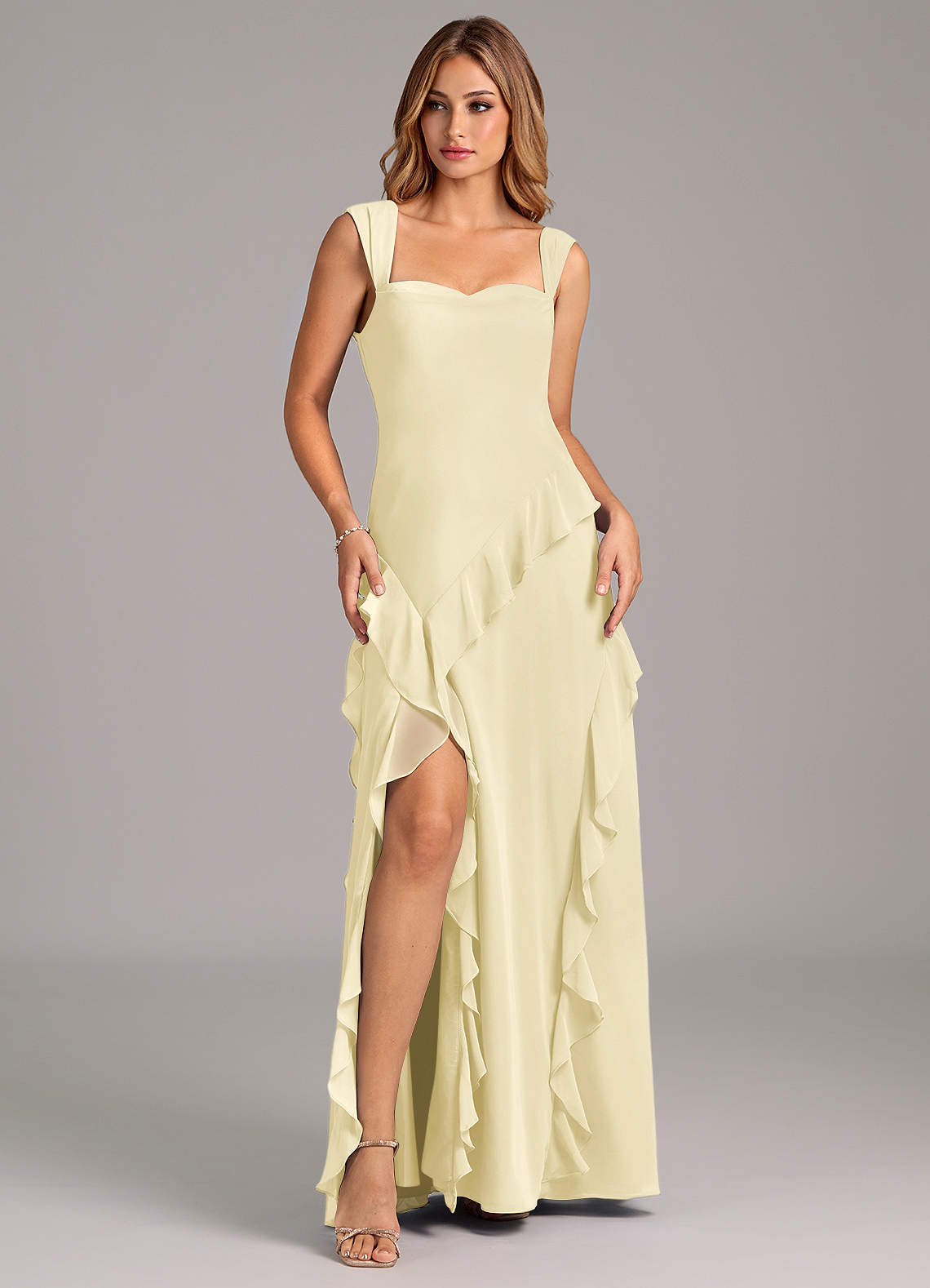 elyessen Sloane Sky Blue A-Line Sweetheart Neckline Chiffon Dress 7